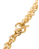 18kt Gold double mix chain necklace