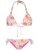 floral print triangle bikini set