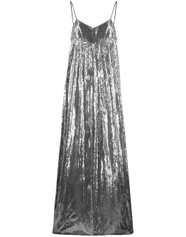 wide-leg metallic jumpsuit