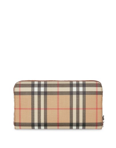 Vintage Check E-canvas Ziparound Wallet