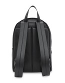 monogram plaque quilted backpack