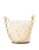 embellished bucket bag
