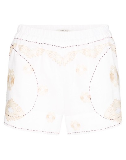 embroidered elasticated shorts