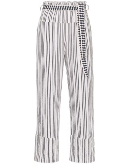 Tigist Pie striped belted trousers