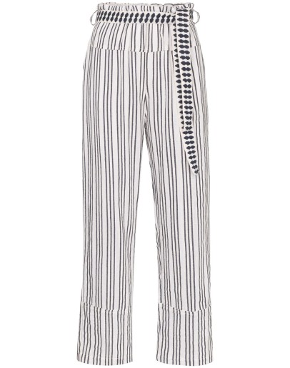 Tigist Pie striped belted trousers