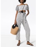 Tigist Pie striped belted trousers