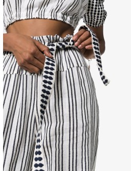 Tigist Pie striped belted trousers