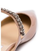 Bing embellished strap flat pumps