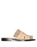 logo woven mules