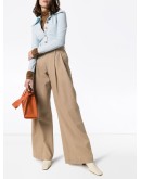 wide collar button up shirt