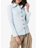 wide collar button up shirt