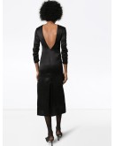 ruched side split midi dress