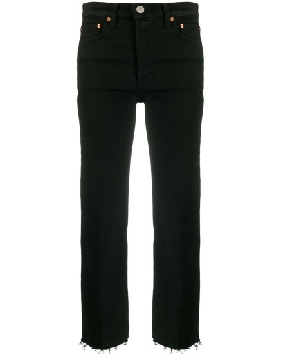 High Rise Stove Pipe Jeans