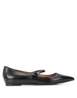 Hermione embossed ballerina shoes