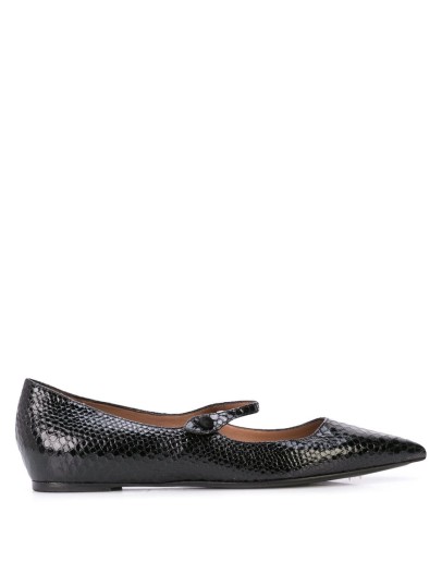 Hermione embossed ballerina shoes