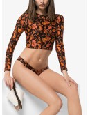 hibiscus print rashguard