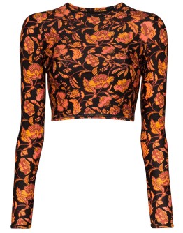 hibiscus print rashguard