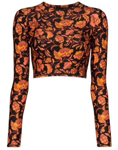 hibiscus print rashguard