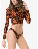 hibiscus print rashguard