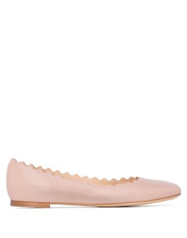 Lauren scalloped trim pumps