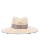 Cindy grosgrain-trimmed straw hat