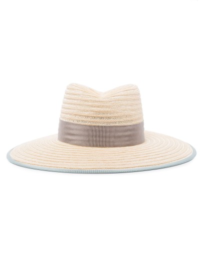 Cindy grosgrain-trimmed straw hat
