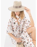 Cindy grosgrain-trimmed straw hat