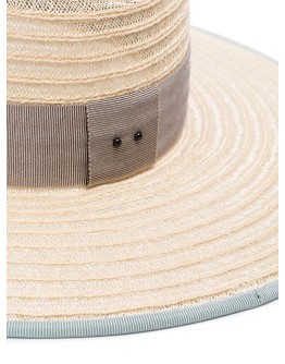 Cindy grosgrain-trimmed straw hat