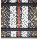 monogram stripe print mini tote bag