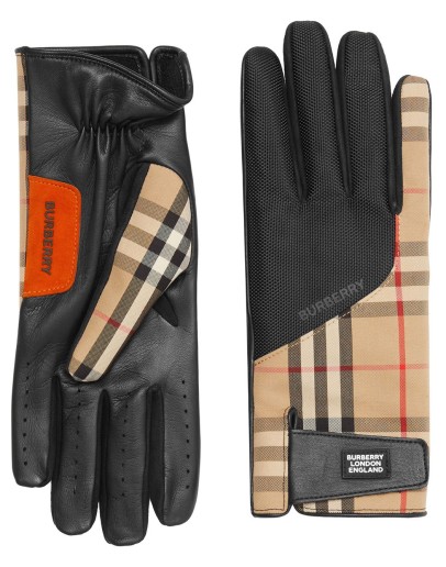 vintage check gloves