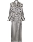 Capability striped silk dressing robe
