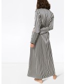 Capability striped silk dressing robe