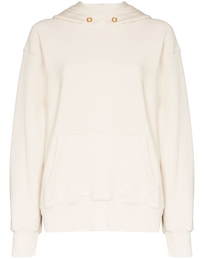 cropped cotton hoodie