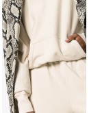 cropped cotton hoodie