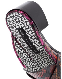 x Patrick Cox Iconic snake-effect mules