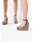 Dina 100mm rainbow gem espadrilles