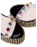 Dina 100mm rainbow gem espadrilles