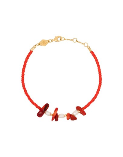 18kt gold-plated Emmanuell pearl bracelet