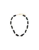 18K gold-plated black rock sea pearl choker