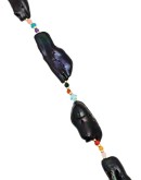 18K gold-plated black rock sea pearl choker