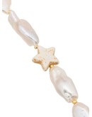 18K gold-plated Dolores howlite star and pearl bracelet