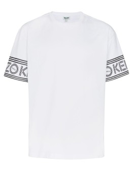 logo print sleeve T-shirt