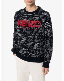 logo-embroidered mermaid print sweatshirt 