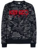 logo-embroidered mermaid print sweatshirt 