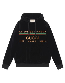 embroidered logo detail hoodie