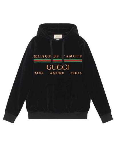 embroidered logo detail hoodie