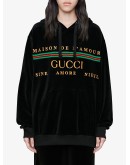 embroidered logo detail hoodie