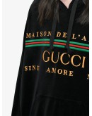 embroidered logo detail hoodie