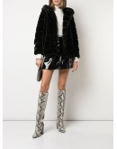 Goldie short faux-fur coat