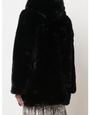 Marie hooded faux-fur coat